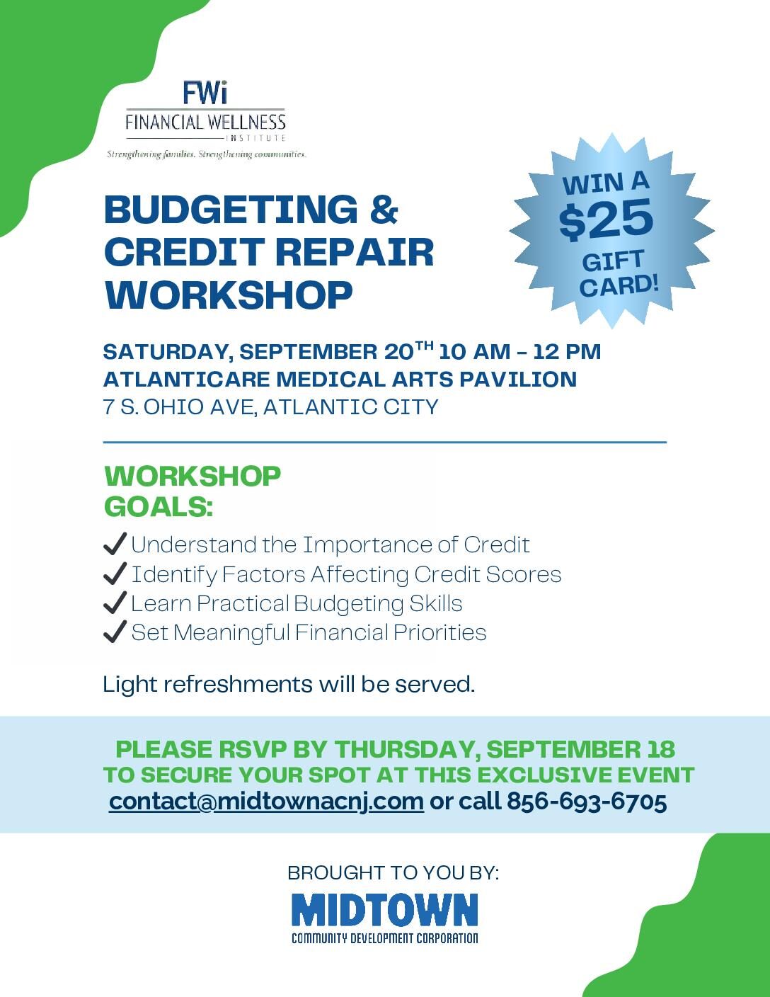 BUDGETING & CREDIT REPAIR WORKSHOP