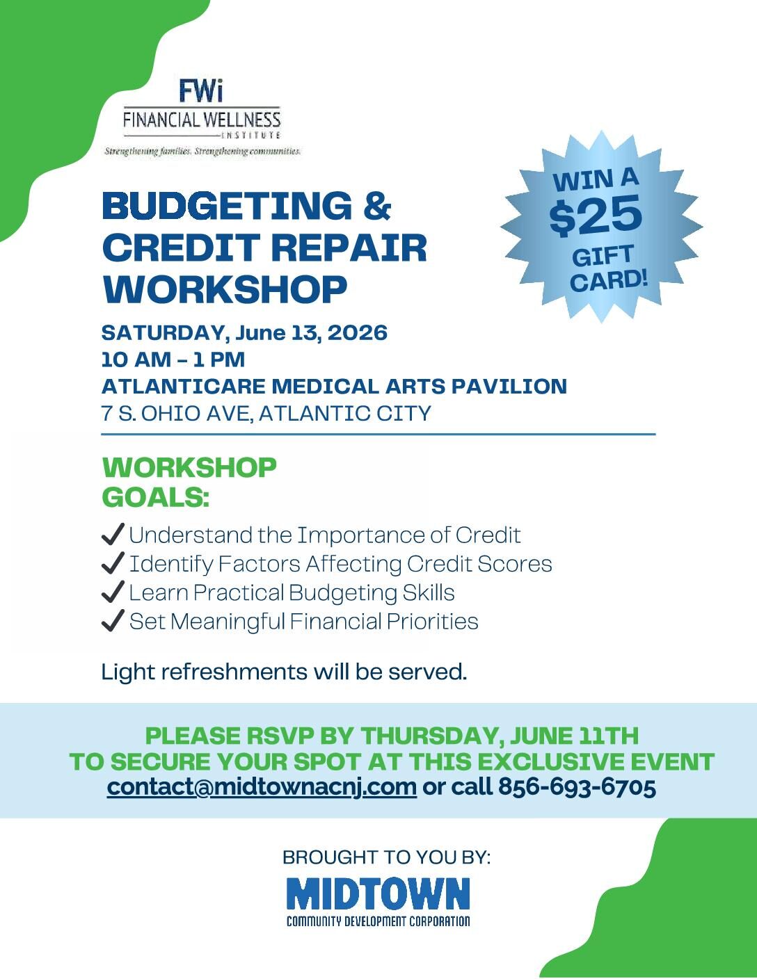 Budgeting and Credit Repair Workshop