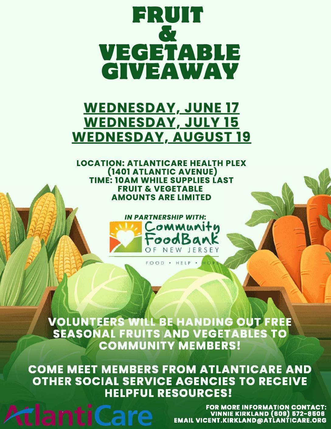 Produce Giveaway at the HealthPlex